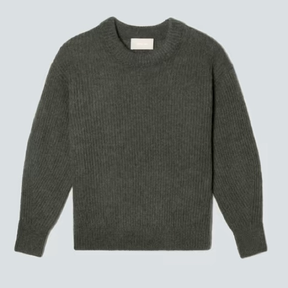 Everlane Sweaters - EVERLANE The Oversized Alpaca Sweater Long Sleeve in Dark Green Size Small NEW